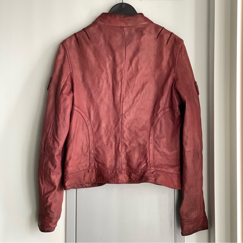 BOD & CHRISTENSEN Merlot Leather Jacket - Picture 5 of 11